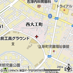 青森県弘前市西大工町141-2周辺の地図