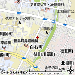 青森県弘前市百石町52周辺の地図