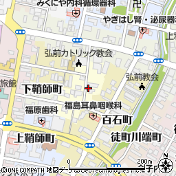 青森県弘前市百石町小路周辺の地図