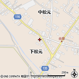 青森県平川市金屋下松元12-2周辺の地図