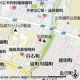青森県弘前市百石町58周辺の地図