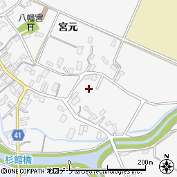 青森県平川市杉館宮元33-9周辺の地図