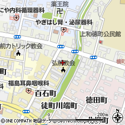 青森県弘前市百石町60-9周辺の地図