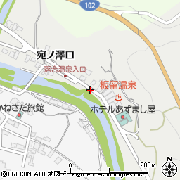 青森県黒石市板留（宮下）周辺の地図