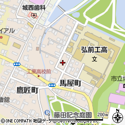 青森県弘前市馬屋町34-11周辺の地図