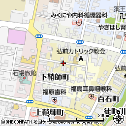青森県弘前市元寺町小路周辺の地図