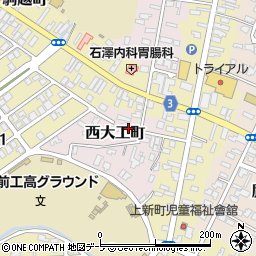 青森県弘前市西大工町16周辺の地図