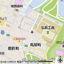 青森県弘前市馬屋町34周辺の地図