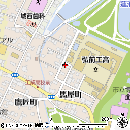 青森県弘前市馬屋町34-15周辺の地図