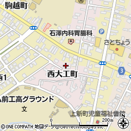 青森県弘前市西大工町18周辺の地図