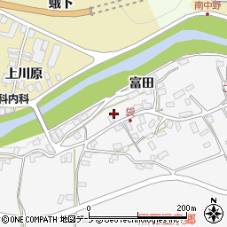 青森県黒石市袋富田12周辺の地図