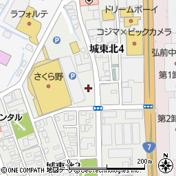 さくら野百貨店弘前店第２駐車場周辺の地図