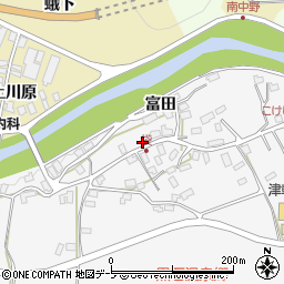 青森県黒石市袋富田7周辺の地図