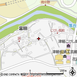 青森県黒石市袋富田51周辺の地図