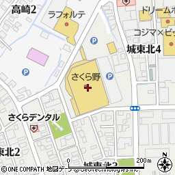 さくら野弘前店１階　ドラッグやぎはし・さくら野弘前店周辺の地図