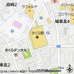 さくら野弘前店　２階イトキンワイドショップ周辺の地図