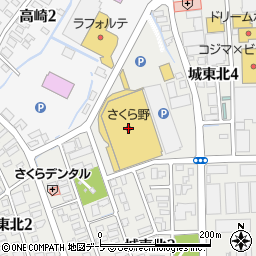 みちのく銀行さくら野弘前店 ＡＴＭ周辺の地図