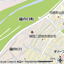 青森県弘前市樋の口1丁目3周辺の地図