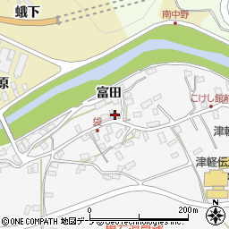 青森県黒石市袋富田11-2周辺の地図