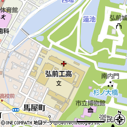 青森県立弘前工業高等学校周辺の地図