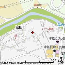 青森県黒石市袋富田50周辺の地図