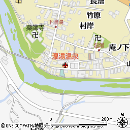 温湯温泉（黒石温泉郷）周辺の地図