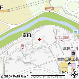 青森県黒石市袋富田46-1周辺の地図