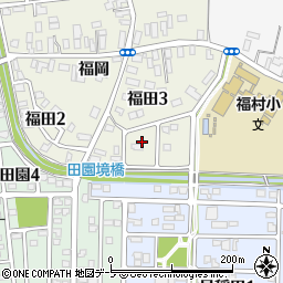 青森県弘前市福田周辺の地図