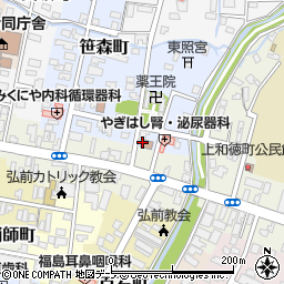 弘前笹森町郵便局周辺の地図