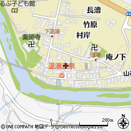青森県黒石市温湯鶴泉周辺の地図
