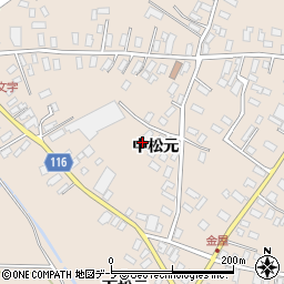 青森県平川市金屋中松元周辺の地図