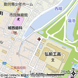 青森県弘前市馬屋町19周辺の地図