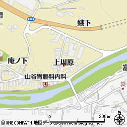青森県黒石市温湯上川原周辺の地図