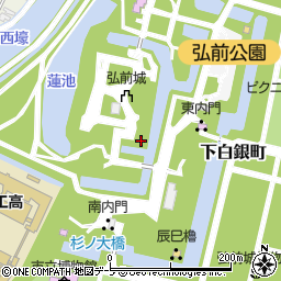 弘前城天守閣周辺の地図