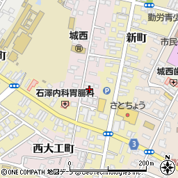 青森県弘前市西大工町22-9周辺の地図