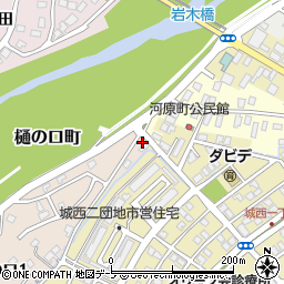 青森県弘前市樋の口1丁目1周辺の地図