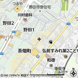 青森県弘前市茶畑町周辺の地図