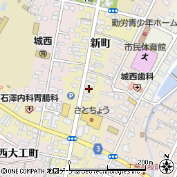 青森県弘前市新町187周辺の地図