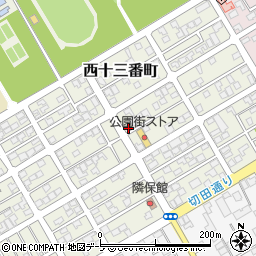 青森県十和田市西十三番町周辺の地図