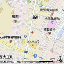 青森県弘前市新町189周辺の地図