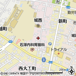 青森県弘前市西大工町34周辺の地図