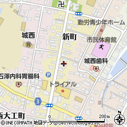 青森県弘前市新町189-2周辺の地図