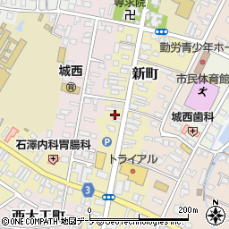 青森県弘前市新町188周辺の地図