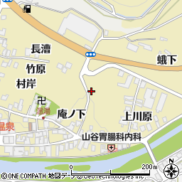 青森県黒石市温湯周辺の地図