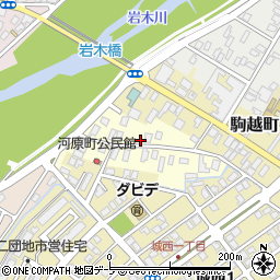 青森県弘前市河原町周辺の地図