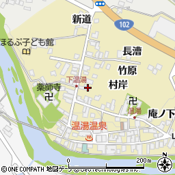 青森県黒石市温湯村岸15-17周辺の地図