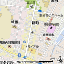 青森県弘前市新町198周辺の地図