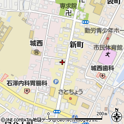 青森県弘前市新町195周辺の地図
