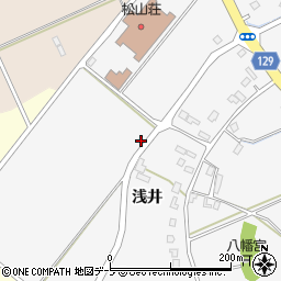 青森県弘前市一町田浅井448周辺の地図