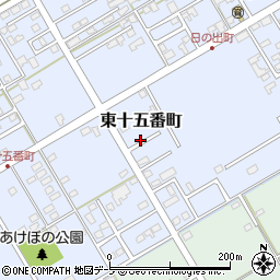 青森県十和田市東十五番町周辺の地図